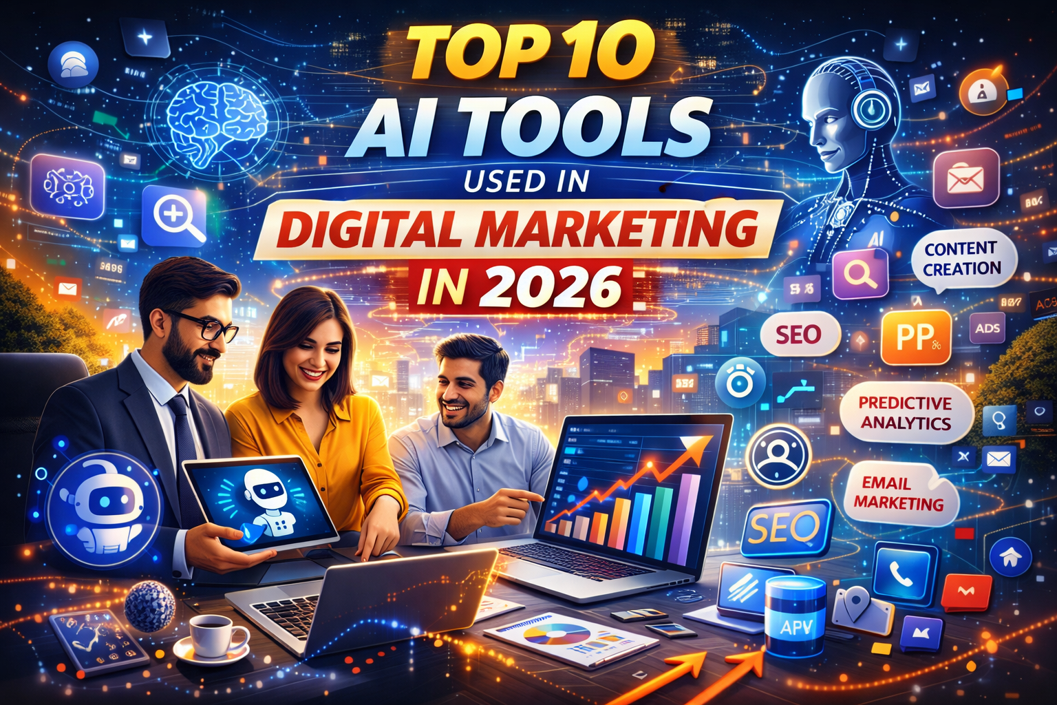 Top 10 AI Tools Used in Digital Marketing in 2026